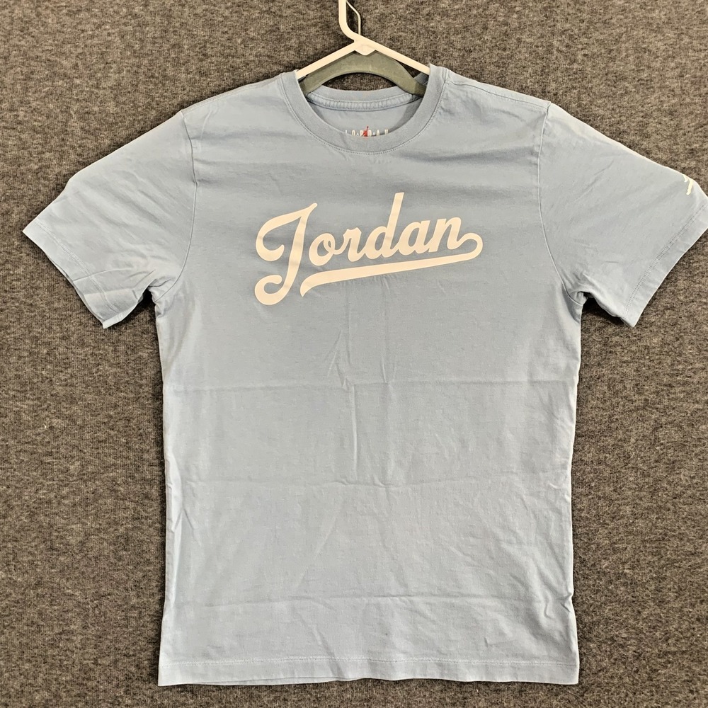 Nike Air Jordan Casual Shirt T-Shirt Tee 2024 Mens Medium UNC Blue FN5958-436